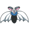 Logo der Fledermausgruppe, eine kleine Fledermaus