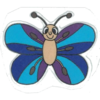 Logo der Schmetterlingsgruppe, ein blau violetter Schmetterling